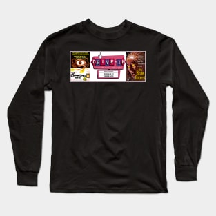 Drive-In Double Feature - The Crawling Eye & The Brain Eaters Long Sleeve T-Shirt